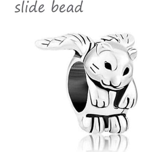Fit Pandora charm bracelets Fancy Winged Kitten Cat For Beads Charms Bracelets Beads for jewelry making