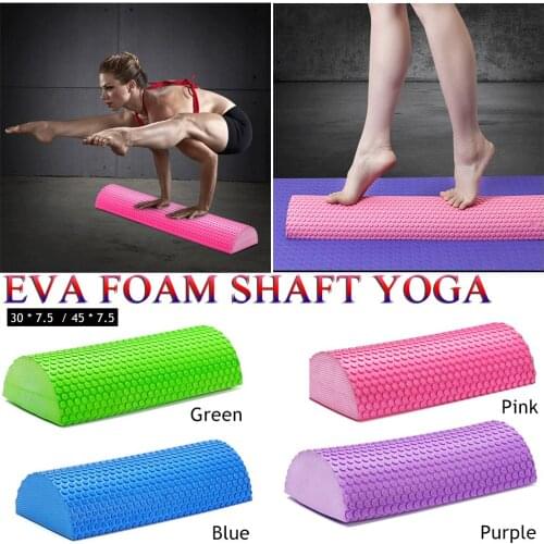 Half Round EVA Foam Roller for Yoga Pilates Fitness Equipment Balance Pad Yoga Blocks With Massage Floating Point 30-45cm