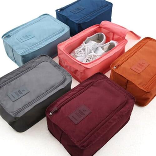 Portable Shoe Storage Bag Foldable Outdoor Travel Nylon Waterproof Organizer Women Toiletries Underwear Cosmetic Sorting Pouch