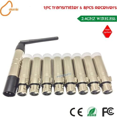 DHL Free Shipping 9pcs/lot DMX512 DMX Dfi DJ Wireless system Receiver or Transmitter 2.4G Compact
