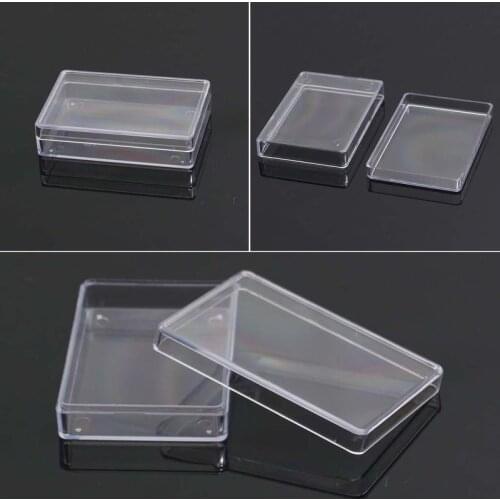 1Pc Rectangular Transparent Plastic Storage Case Playing Card Container Poker Cards Storage Box for Entertainment Venues