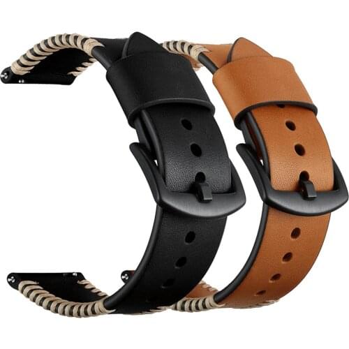 22MM Leather Band For Samsung Gear S3 Frontier/Classic 22mm Watch Strap Bracelet For Samsung Galaxy Watch 46mm Watchband