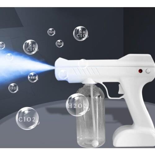 Nano Sanitizing Sprayer Gun Handheld Disinfectant Fogger 800ML Cordless USB Charging Machine for Home Disinfection-US Plug