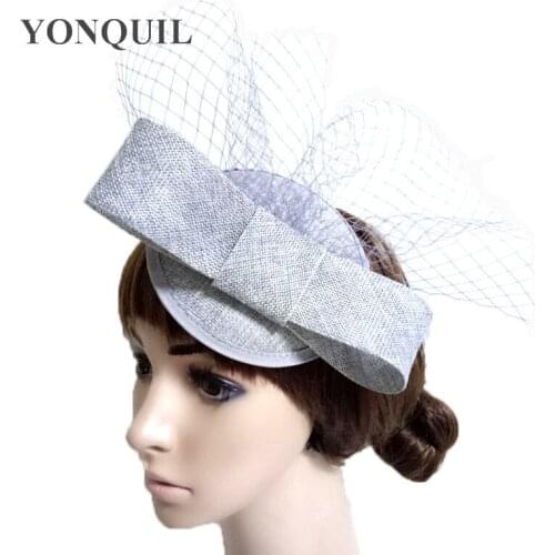 Multiple Color Select Party Tea Fascinators Wedding Hats With Mesh Veils Chapeau Hat Headwear Bridal Wedding Party Headpiece