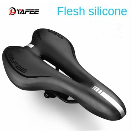 YAFEE Yafeng Silicone Bicycle Seat Mountain Bike Saddle Seat Comfortable Bicycle Accessories Equipment Seat Outdoor Riding Men