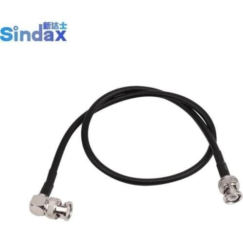 Sindax BNC Male to BNC Male Right Angle Crimp RG58 Cable Jumper Pigtail 50cm Drop Shipping