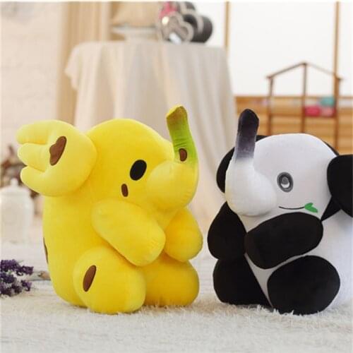 50CM Super Soft Design Bamboo Banana Panda Elephant Plush Stuffed Toy Lovely Elephant Sleeping Companion Childrens Gift