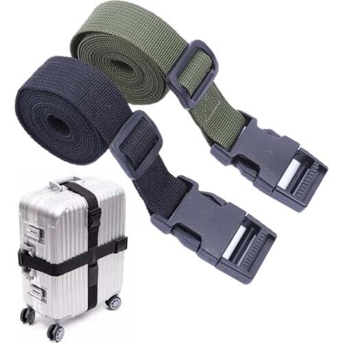 150cm Luggage Strap Heavy Duty Straps Nylon Travel Tied Cargo Tie Down Lash Belt Strap With Buckle Outdoor Hiking Camping Tool