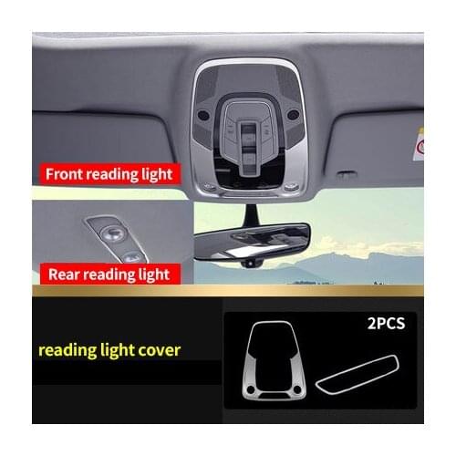 Reading Light Cover Molding Trim For Audi Stainless Steel 2018 2pcs Chrome A4l 2017