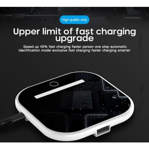 Vertical Desktop Mobile Phone Wireless Charger For Huawei Xiaomi Iphone8X/11 Fast Charging Night Light For Android IOS