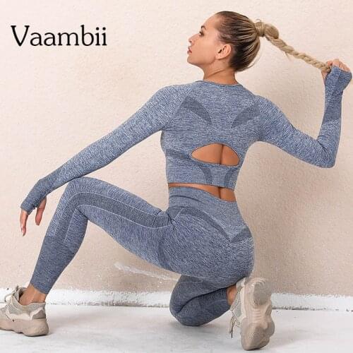 Women Sportwear Womens Sports Set Tracksuit Long Sleeve Top Leggings Yoga Suit For Fitness Gym Sport Outfit For Woman 2 Pieces