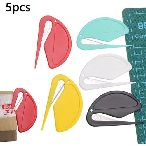 5Pcs Mini Plastic Letter Opener Sharp Mail Envelope Opener Safety Papers Cutter Rubber Band Wire Cutter