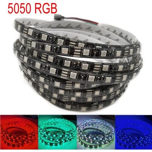 5050 RGB Flexible LED Strip light 60LEDs/m 12V 0.5/1/2/3/4/5m Non-waterproof/Waterproof Home KTV Bar Holiday Decro LED Tape Lamp