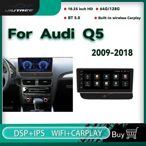10.25 Inch Anti-glare Screen Android Car Radio For Audi Q5 2009-2018 Navigation Multimedia Player Carplay Stereo Receiver
