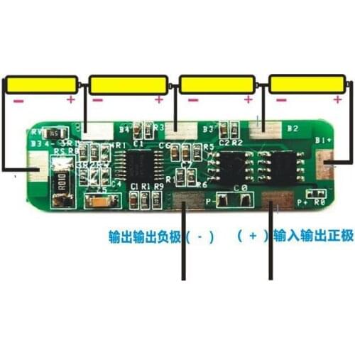 Free Shipping! 10pcs 4S 18650 lithium battery protection board 14.8V 16.8V Working current 6A