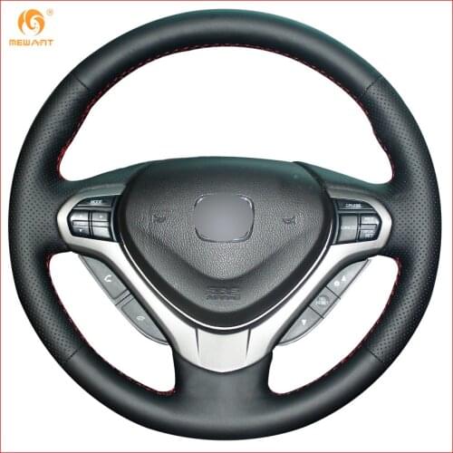 MEWANT Black Artificial Leather Car Steering Wheel Cover for Honda Spirior OId Accord Interior Accessories Parts
