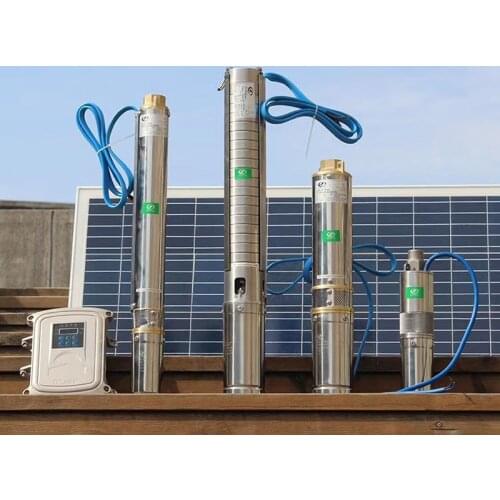 DC 72v 3 inch brushless 304 stainless steel Deep Well Submersible Solar Water Pump with MPPT controller 3DPC3-80-72-600