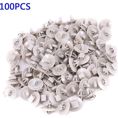 100pcs Exterior Door Auto Bumper Fastener Hole Rivet Retainer Push Side Moulding Trim Clips For Renault Trafic Traffic