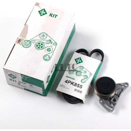 INA Air Conditioning Compressor Belt & Tensioner Kit For VW Passat B5 Audi A4 1.8L Turbo 2.0L Diesel