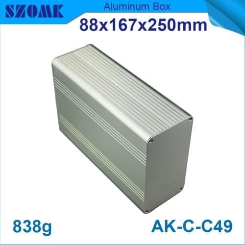 1piece 88(H)x167(W)x250(L) mm big beautiful aluminium housing enclosure in silver color