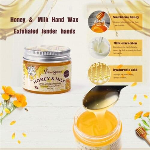 50g Milk Honey Hand Mask Exfoliating Hand Wax Hand Skin Mask Effectively Remove Calluses Anti-Aging Hand Skin Care Product TSLM1