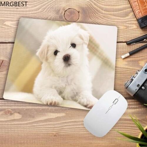 MRGBEST Small Mouse Pad 22x18CM/25X20CM/25X29CM Pads Cute Dog Pattern Office Desk Mats with Soft Rubber for Desk Docoration