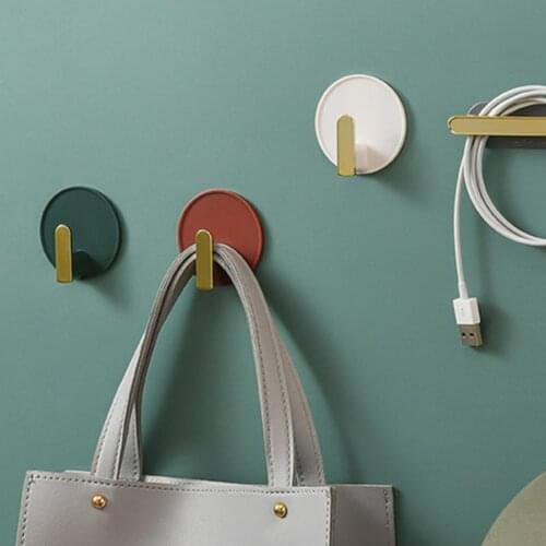 Wall Hooks Coat Hooks Wall Mounted Coat Rack Hat Hooks Key box Wall Hangers Round Hook Housekeeper on wall 4pc pack Dropshipping