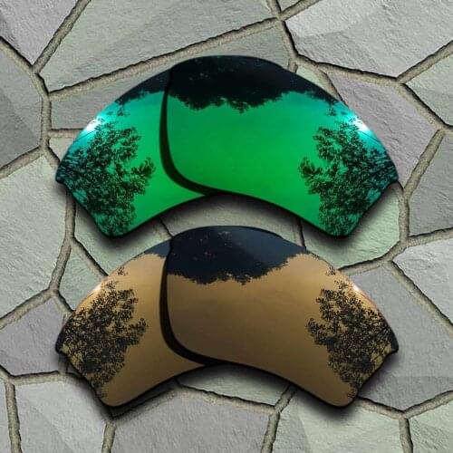 Jade Green&Bronze Copper Sunglasses Polarized Replacement Lenses for Half Jacket XLJ