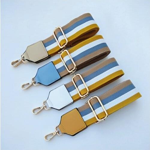 New Widened And Thickened Can Replace Color Striped Shoulder Strap