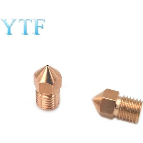 3D Printer Parte General 8m Copper Nozzle M8 * 1 Threaded Copper 0.4mm