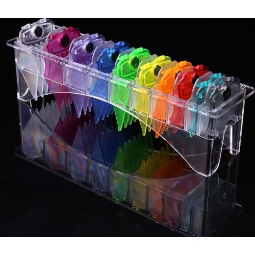 10pcs Clear Hair Clipper Limit Comb with Magnetic Trimmer Guide Attachment Hair Clipper Limit Comb Hair Styling Tool