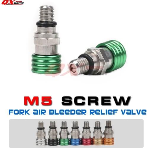 M5 Fork Air Bleeder Relief Valve For KX 125 250 450 450X 250F 450F KLX250 KLX450 KLX230R KLX250R KLX300R Dirt Bike Motorcycle