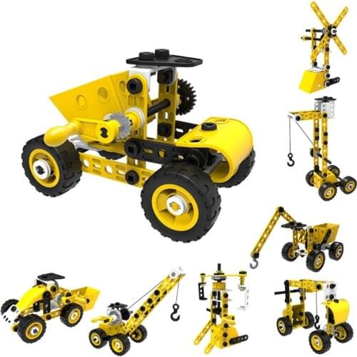 Easily Combined Construction Vehicle Toy Nut Engineering Vehicles, Disassembly and Assembly DIY Toy Car