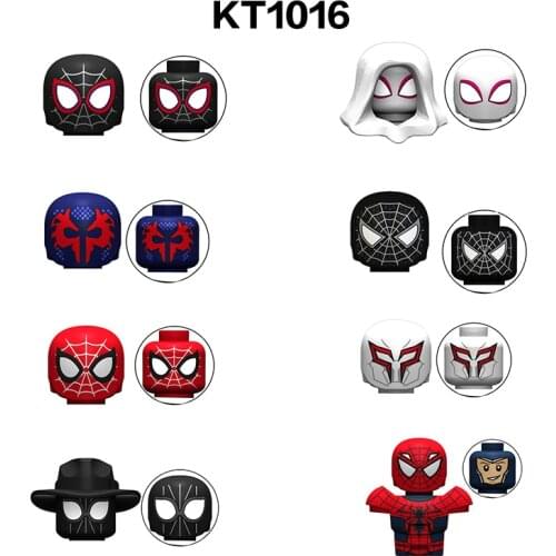 Hero Series Shadow Spider With Tow Different Heads Building Block Moc Bricks Compatible Figures Toys For Children KT1016