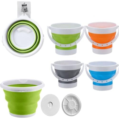 1.5L - 10L Folding Bucket for Fishing Promotion Folding Bucket Car Wash Outdoor Fishing Round Square Camp Room Bucket