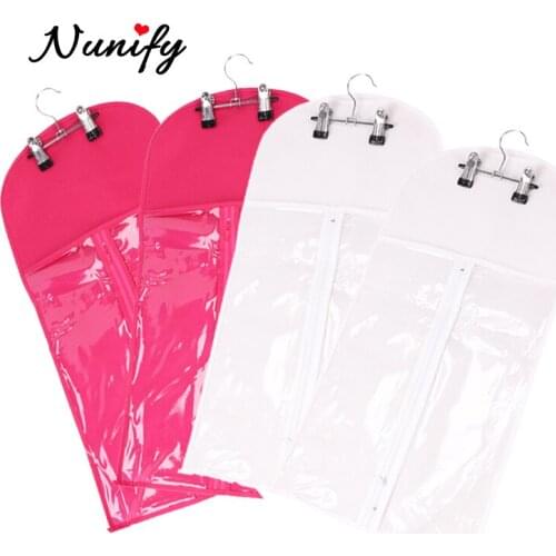 Hair Bag With Hanger 1Set Wig Storage Bags With Hanger For Hair Bundles Hair Pieces Ponytail Wig Accessories Hair Bag Protable