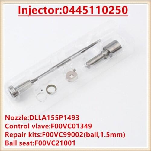 Injector seal install tool kit DLLA155P1493 diesel nozzle F00VC01349 valve repair kits for 0445110250 30637375 30731567