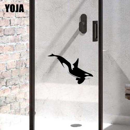 YOJA 15x22.4CM Bathroom Shower Whale Decal Decoration Home Room Wall Sticker G2-0496