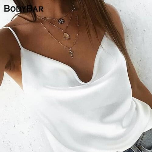 Ladies Sexy Camisole Solid Color Bottoming Top Sleeveless Low-cut Tank Tops 2021 Loose Summer Vests Femme Sling Tees For Women