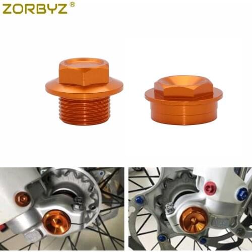 ZORBYZ 2Pcs Front Wheel Axle Nut Spindle Collar For 125 150 250 300 350 450 500 SX SX-F XC XC-F XC-W Tpi XCF-W EXC EXC-F
