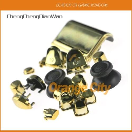10sets/lot ChengChengDianWan CUH-ZCT2 JDM 040 Thumbsticks Dpad R1 L1 R2 L2 Button Chrome full buttons for ps4 pro jds-040