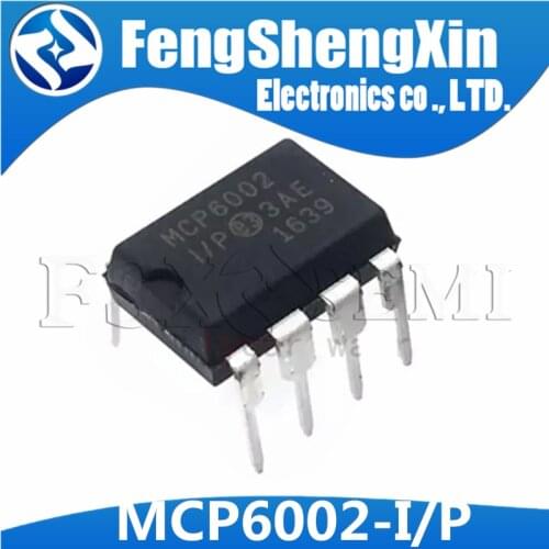 10pcs MCP6002-I/P MCP6002 DIP-8 1 MHz, Low-Power Op Amp