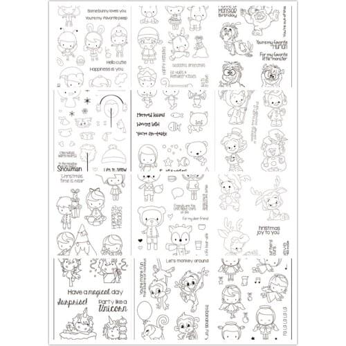 11x16 little monkey Transparent Clear Silicone Stamp/Seal for DIY scrapbooking/photo album Decorative card making