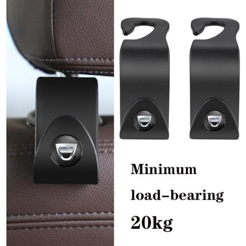 2Pcs ABS Car Rear Seat Back Portable Hanging Hooks For Dacia Duster Logan Sandero Stepway Lodgy Dokker Auto Accessories