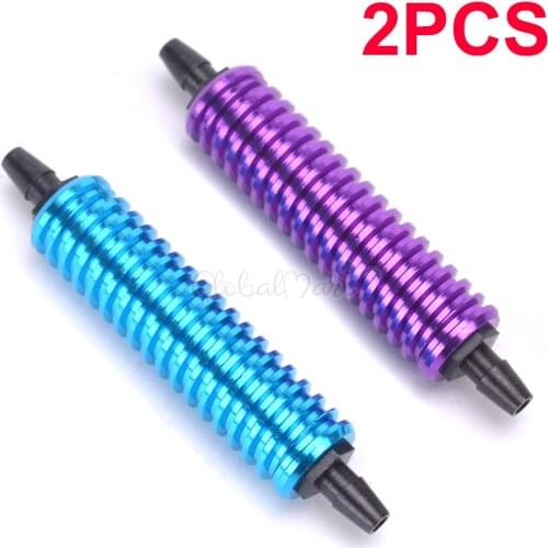 2PCS RC Car 1/8 1/10 Scale Models Fuel Tank Air Cooler Aluminum Alloy R/C Nitro Power Engine Parts HSP Remote Control Car 80119