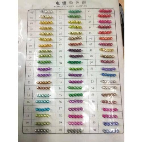 500g 6mm 8mm Plastic Beads Round With Hole Painted Silver Gold White Pearl Beads for Decoration Metallic Colors