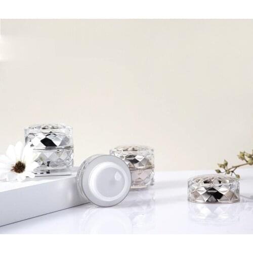 7g Mini Face Cream Bottle Empty Jar Acrylic Travel Lip Balm Container Refillable Bottles Double-layer Lotion Bottle Portable