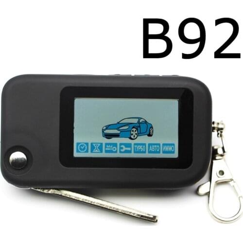 Keychain with flip key main key fob for car alarm For starline B92 Anti-Theft Device 2-Way Sound Alert burglar alarm