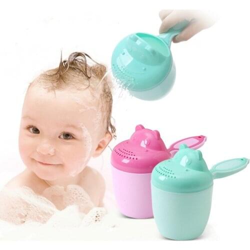 Baby Shampoo Cup Childrens Shower Baby Bath Spoon Plastic Bath Water Scoop Children Water Spoon Dice Thickened Baby Products