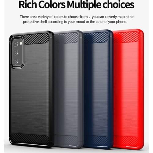 For Samsung Galaxy S20 Fan Edition Case Carbon Fiber Thin Soft Silicone TPU Cover for Galaxy S20 FE 5G Case for Galaxy S20 Lite